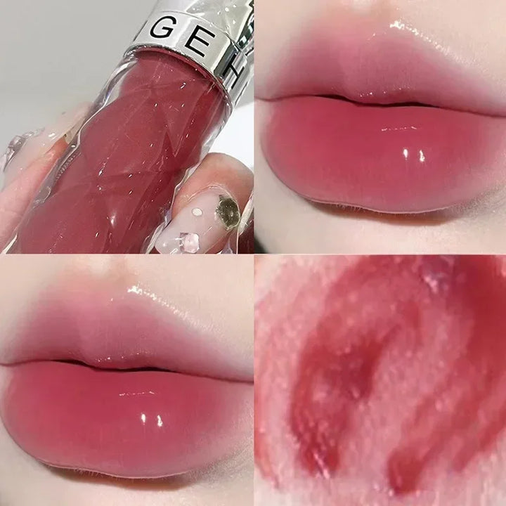 Rynx | 6 Colors Nude Mirror Lip Gloss Clear Moisturizing Hydrating Water Light Glass Gel Filling Lip Glaze Oil Lip Color Cosmetics