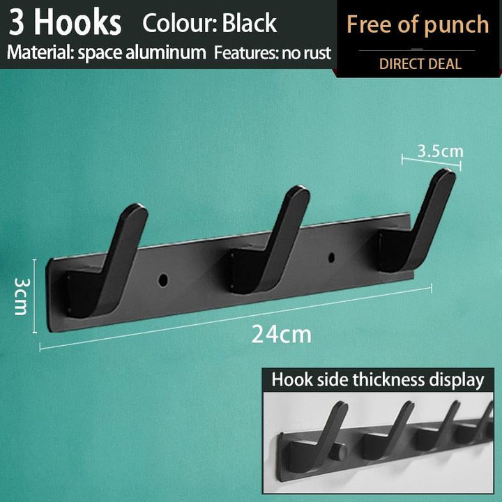 Lisslune | Space-saving Aluminum Hook Organizer: Efficient and stylish storage for any room