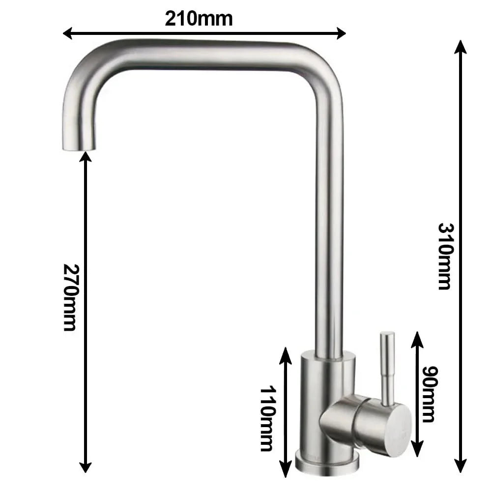 Lisslune | Stainless Steel Kitchen Faucet with Pull-Out Spout