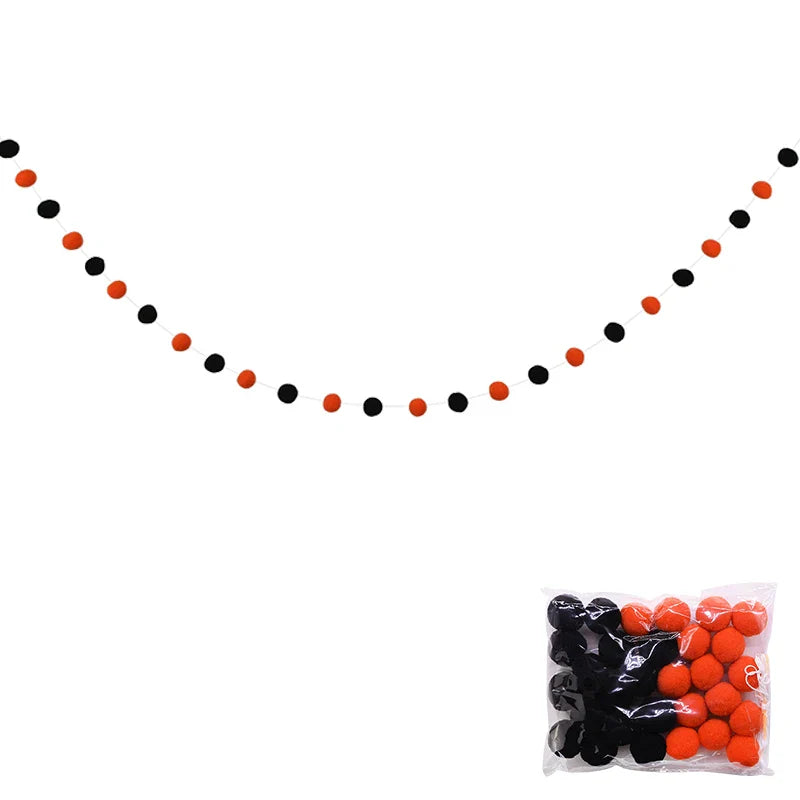 Rynx 2.5Meter Colored Pom Pom Pendant Light Garland Ins Nordic Series Wool Felt Ball String DIY Handmade Kids Room Decoration