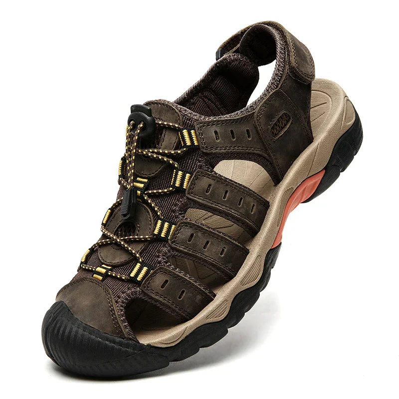 Lisslune | Summer Men's Outdoor Sandals Beach Shoes Genuine Leather Trekking Hiking