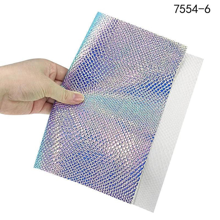 Lisslune | Iridescent Python Scale Holographic PU Fabric - Unleash Your Creative Potential