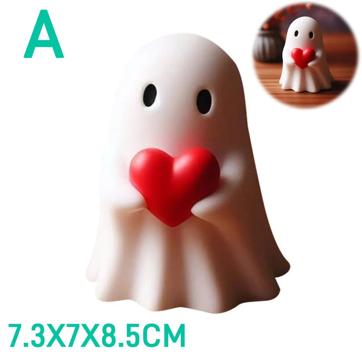Rynx | Halloween Middle Finger Ghost Decoration Cute Ghost Statue For Home Fireplace Decor Smooth Surface Enhance Festive Atmosphere