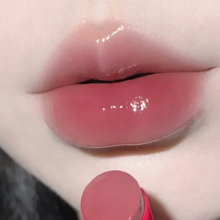 Rynx | Jelly Lipstick Moisturizing Mirror Water Light Solid Lip Gloss 8 Colors Crystal Tea Red Brown Lip Lacquer Tint Lip Balm Makeup