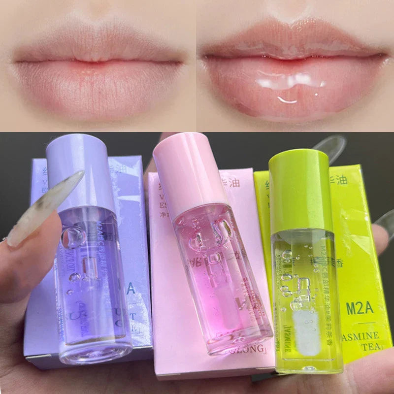 Rynx | Crystal Jelly Lip Oil Long-lasting moisturizing plumping liquid lipstick Clear lip tint hydrating non-sticky mirror lip gloss makeup