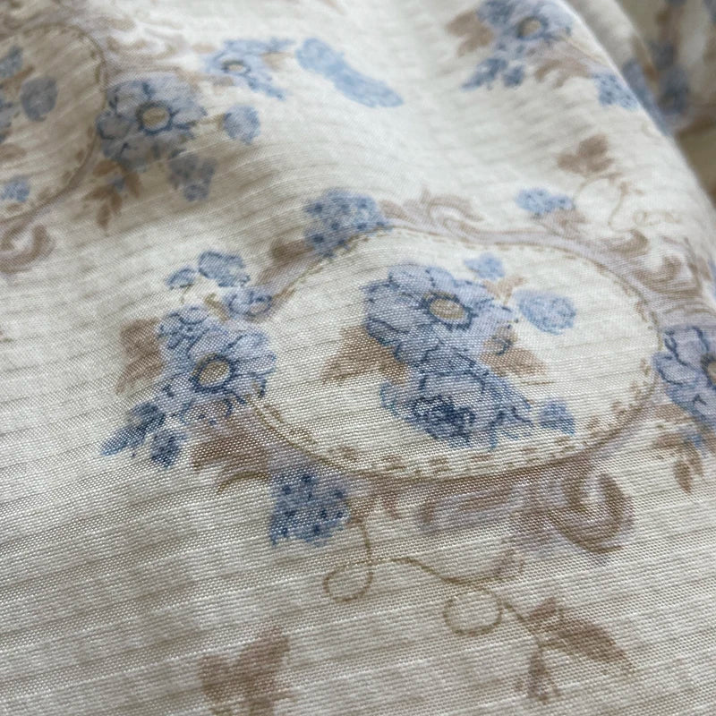 Lisslune | Ins Floral Bettwäsche Set Spitze Romantisch Für Frauen Mädchen Flach Spannbetttuch Mit Orange Kissenbezügen Weiches Gewaschenes Baumwolle Vollgröße