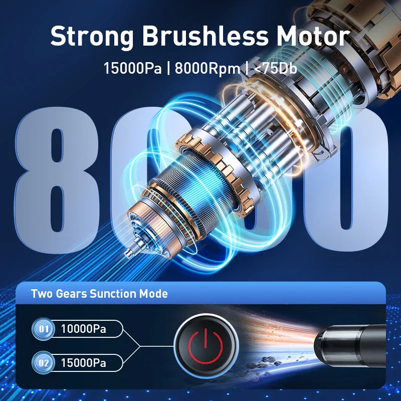 Lisslune | Strong Suction Ultra-Power Wireless Smart Vacuum Cleaner