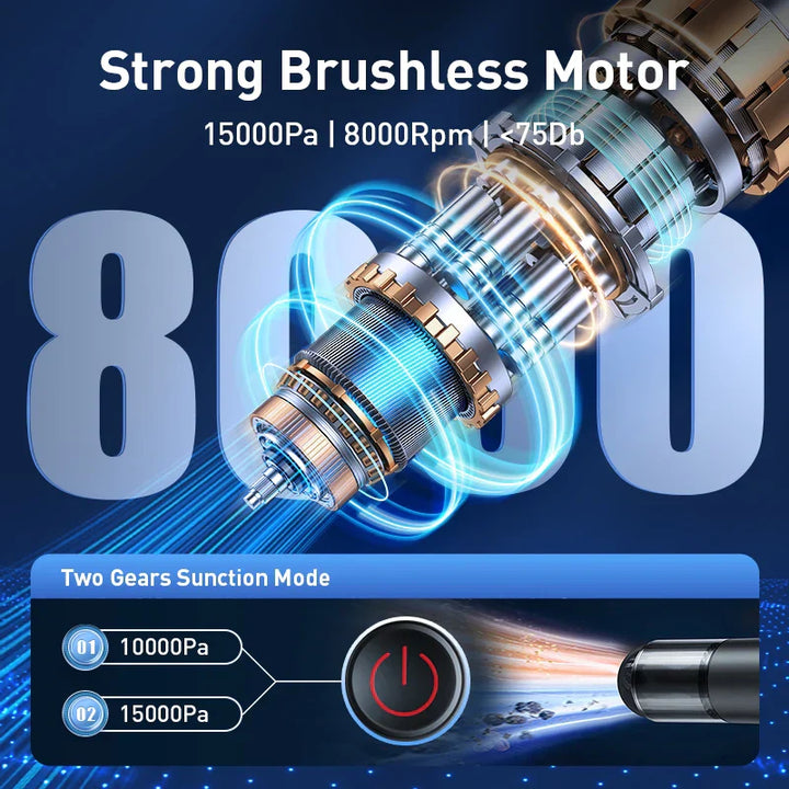Lisslune | Strong Suction Ultra-Power Wireless Smart Vacuum Cleaner