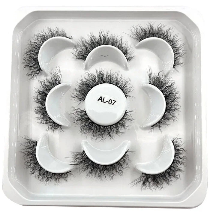 Rynx | New 5D Fluffy Curly Wool Lashes Minke Lashes Soft Natural Realistic Messy End Eye Extension Thick False Eyelashes Hotsale