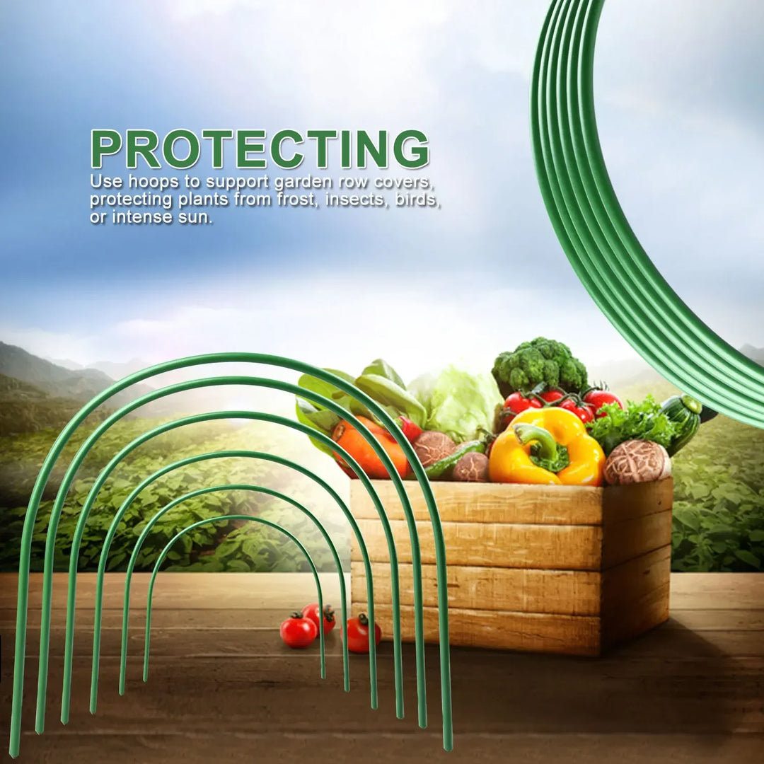 Rynx | Greenhouse Arch Plant Supports Grapevines Climbing Plastic Coated Steel Tube Arch Rack Vegetable Growth Garden Accessories