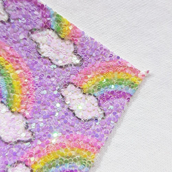 Lisslune | Vibrant Rainbow Synthetic Leather Sheets: Colorful Creative Materials for Projects