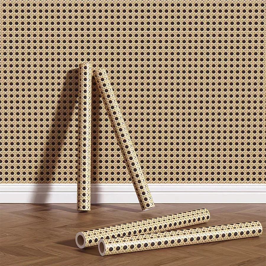 Lisslune | Bamboo pattern waterproof rattan contact paper for DIY furniture renovation and cabinet decoration
