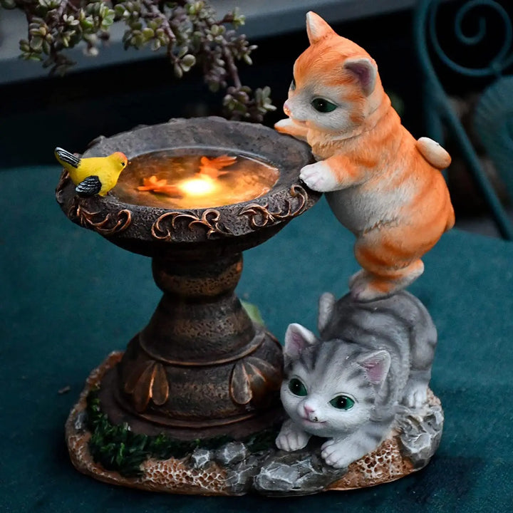Lisslune | Butterfly Catcher Cat Resin Decorative Lamp
