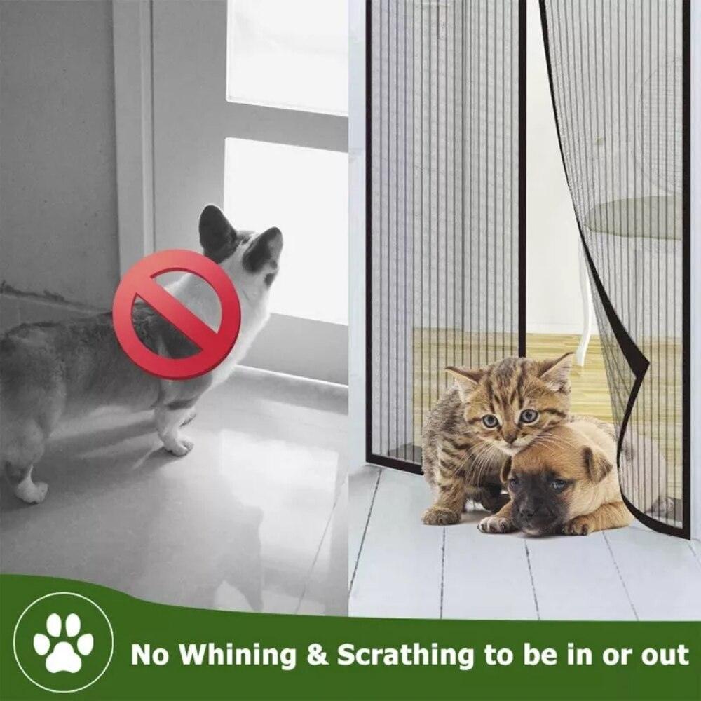 Lisslune | Insect Resistant Magnetic Screen Door with Automatic Soft Closing Mechanism