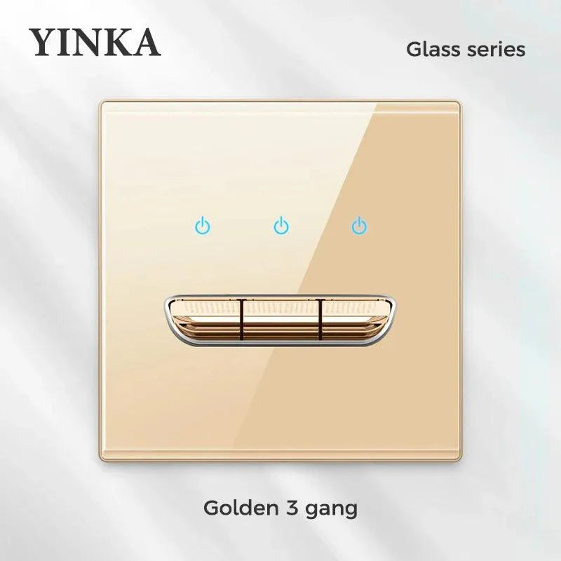 Lisslune | Elegant LED Crystal Glass Light Switch Panel - Versatile Multi-Control System