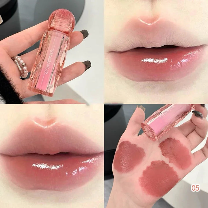Rynx | Mirror Moisturizing Lip Lacquer Gloss Long-lasting Waterproof Non-sticky Cup Makeup Lip Plumping Oil Liquid Shine Korean Cosmetics