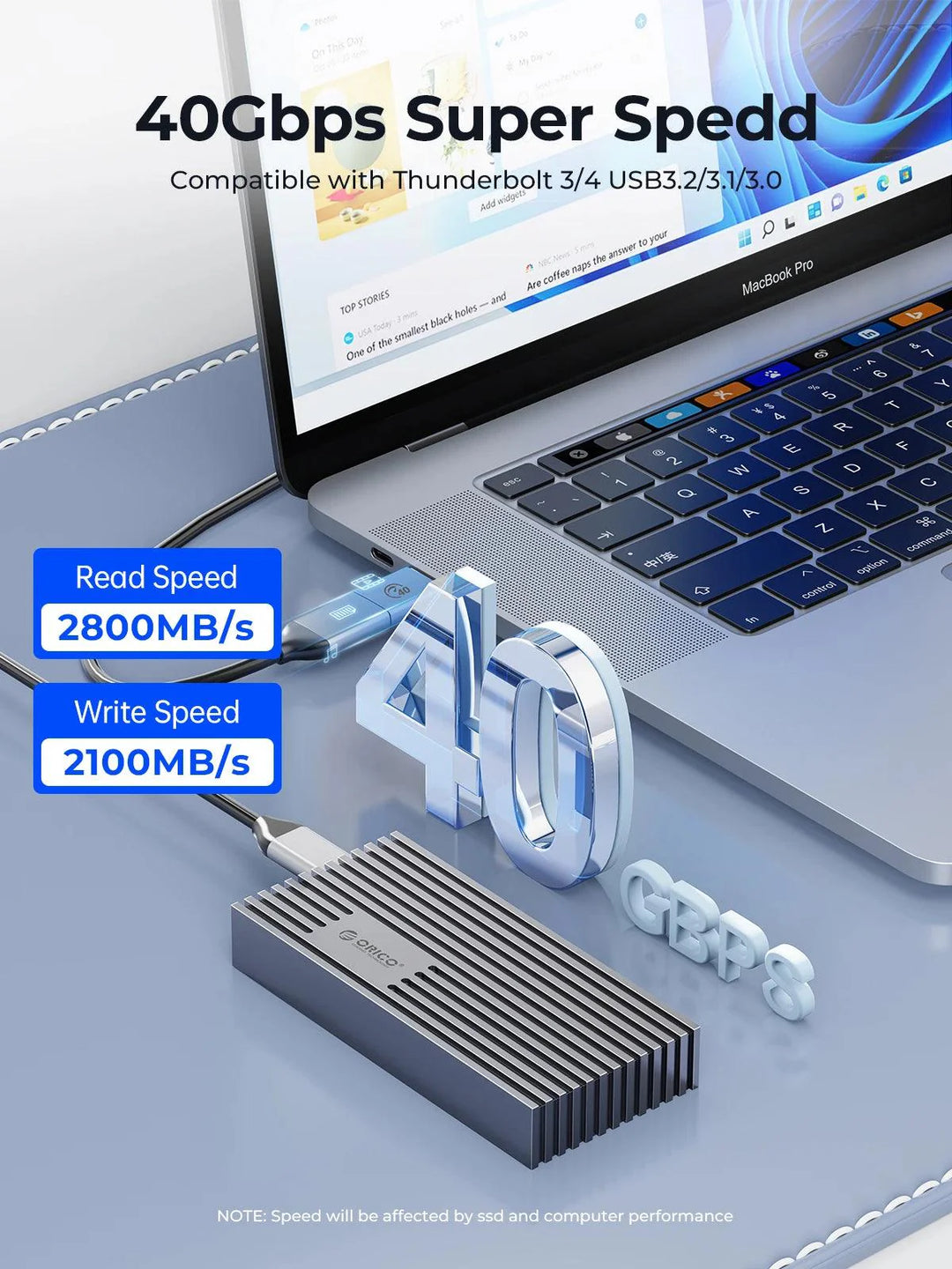 Lisslune | Next-Gen USB4 NVMe M.2 SSD Case - Unleash lightning-fast data transfers