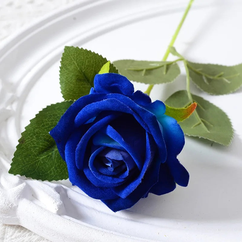 Lisslune | 20 pieces Realistic Velvet Silk Rose Bouquet