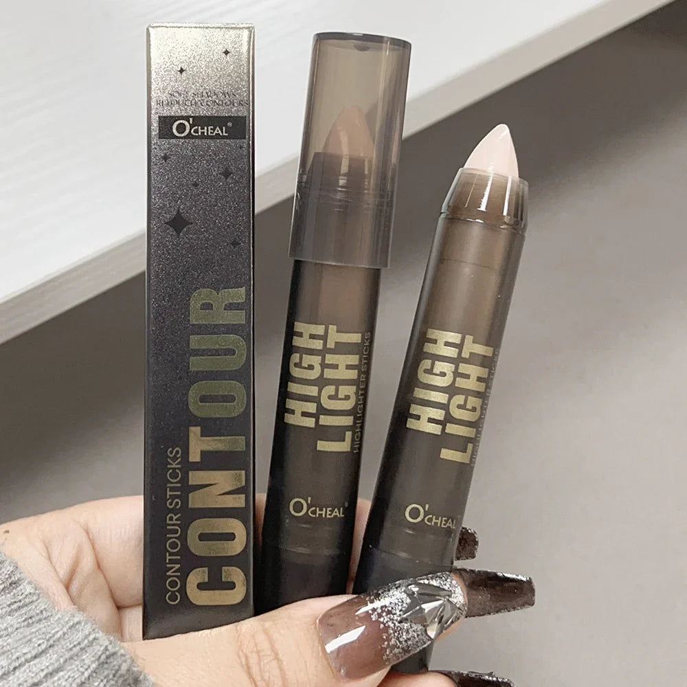 Rynx | Face Contour Highlighter Concealer Stick Waterproof Long-lasting Corrector Contouring Makeup Brightening Highlighting Bronzer Stick Cosmetics