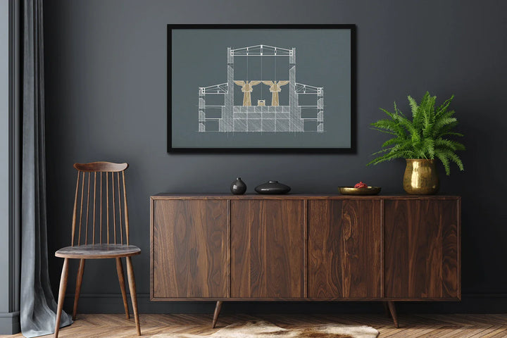 Lisslune | Temple Sketch Canvas Poster