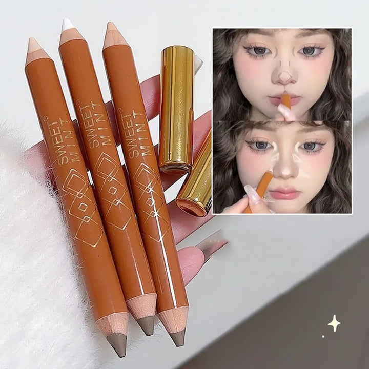 Rynx | Double-sided contouring shadow pencil face brighten nose shadow profile natural three-dimensional highlighter stick Korean makeup