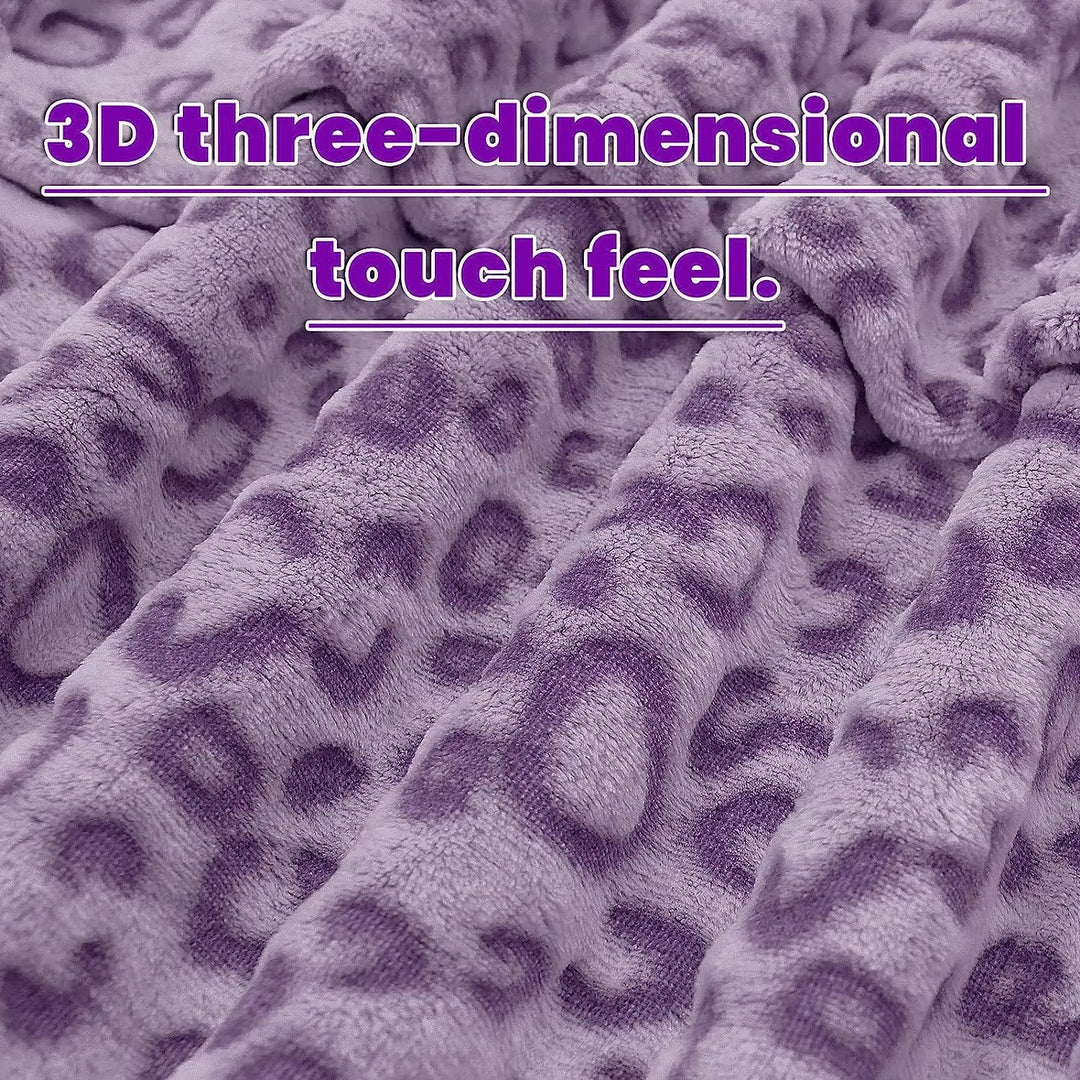 Lisslune | Leopard pattern fleece blanket