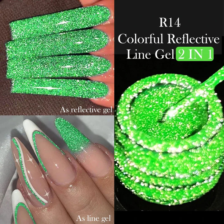 Rynx |5ML Aurora Ocean Blue Liner Gel Polish Nail Art Sparkling Painting Cat Magnetic Gel Semi Permanent UV Gel French Nails
