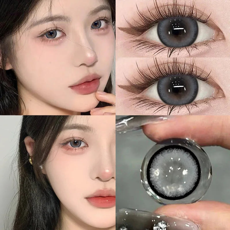 Lisslune | 1Pair Myopia Colored Contact Lenses for Eyes Fashion High Quality Beauty Pupil Student Color Cosmetic
