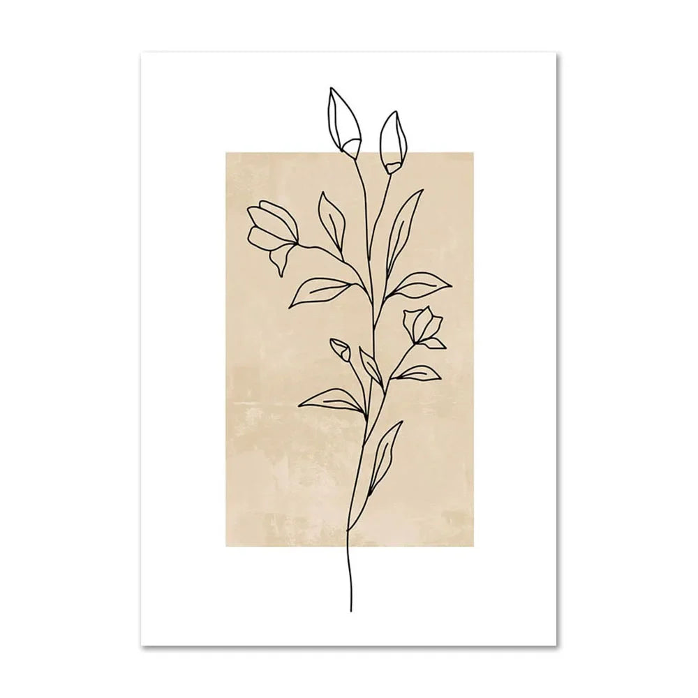 Lisslune | Vase & Bird Canvas Poster