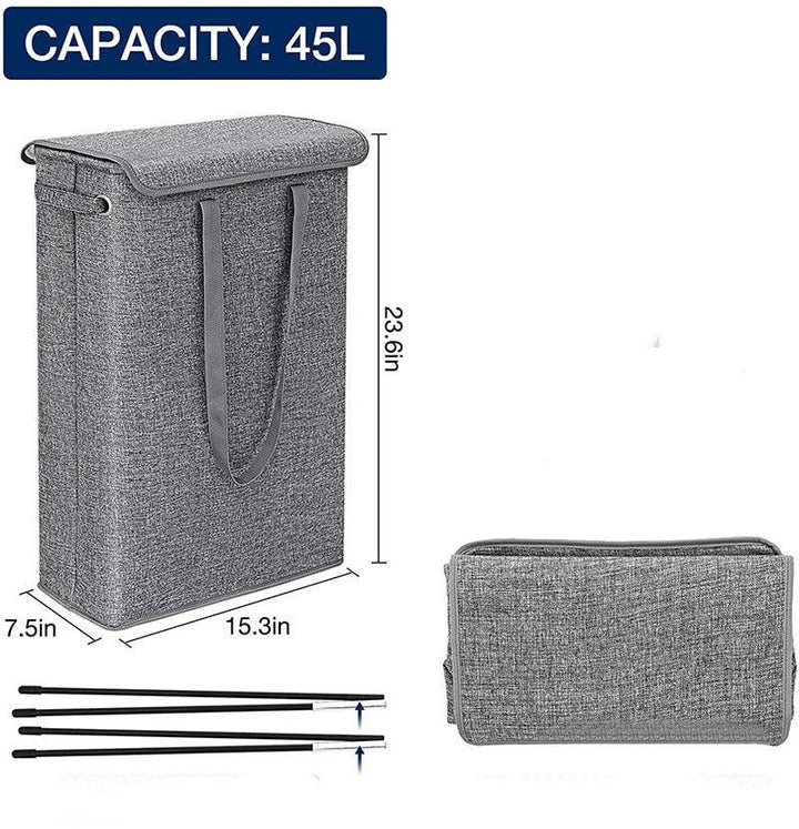 Lisslune | Stylish waterproof foldable laundry basket - 45L capacity with lid