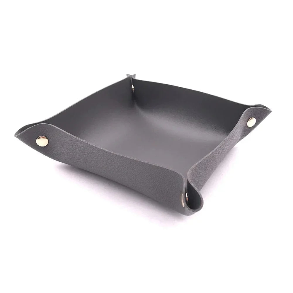 Lisslune | Leather tray catch basin storage box
