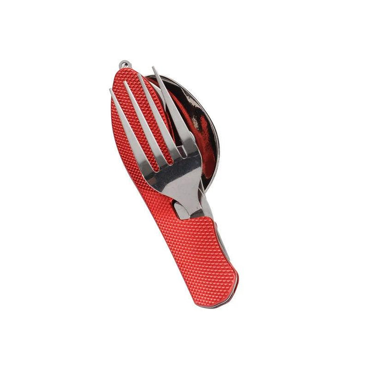 Lisslune | Multifunctional Outdoor Dining Cutlery Set: Fork, Spoon, Knife & Bottle Opener for Campers and Hikers