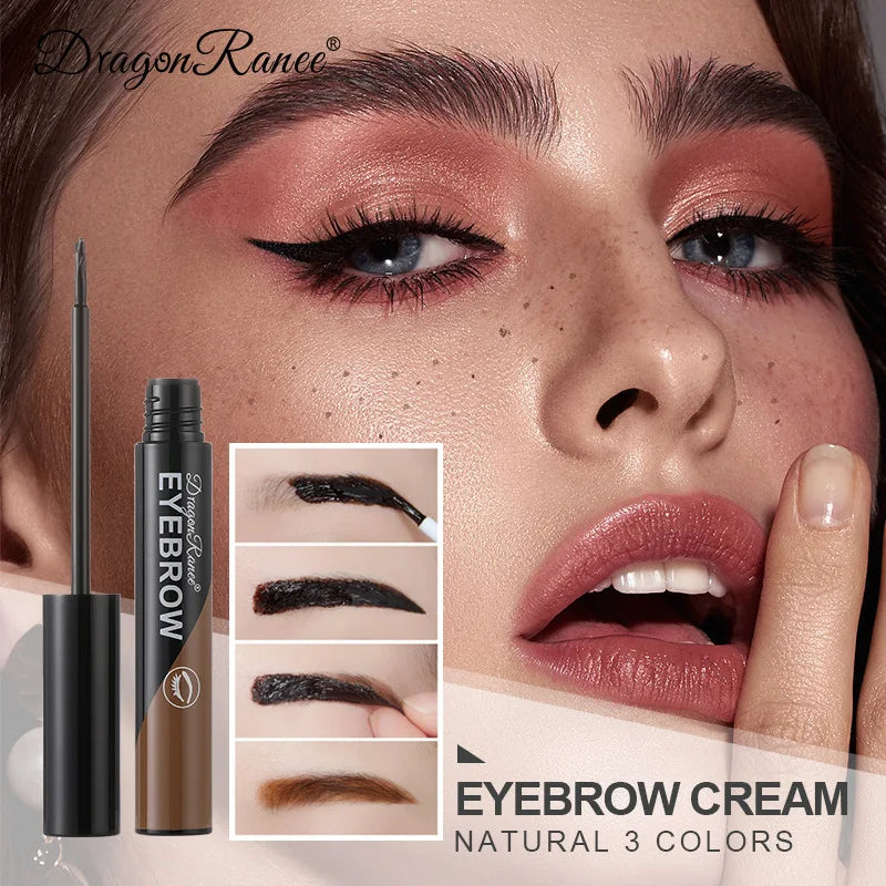 Rynx | Peel-off Eyebrow Gel Natural Eyebrow Tattoo Dark Brown Tint Makeup Waterproof Long-lasting Eyebrow Enhancer Liquid Gel Tear-proof Easy