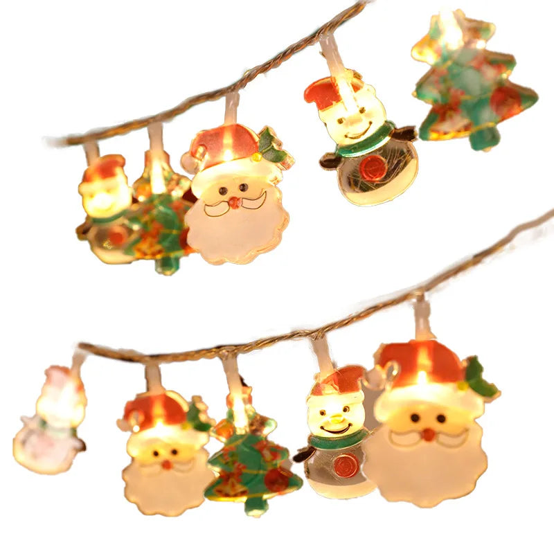 Rynx | Christmas lights Santa snowman battery-operated garland LED Christmas decoration light party New Year's decoration
