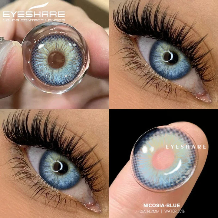 Rynx | 2pcs naturally colored contact lenses for gray pupils lens blue eye contact lenses yearly beauty makeup green eye contact lenses
