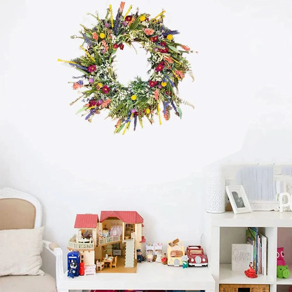 Lisslune | Handmade Floral Door Wreath for Indoor and Outdoor