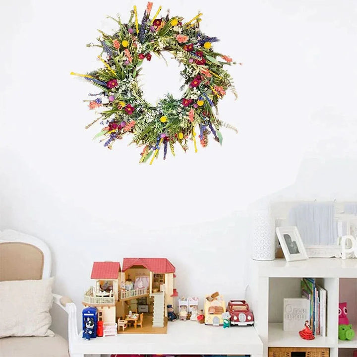 Lisslune | Handmade Floral Door Wreath for Indoor and Outdoor