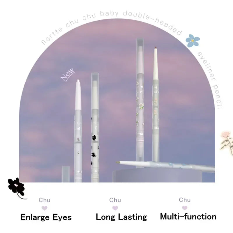 Rynx | Double Head Eyeshadow Eyeliner Silkworm Pencil Matte Pearl Glitter Eyeshadow Liner Pencil Highlighter Pencil Eye Makeup