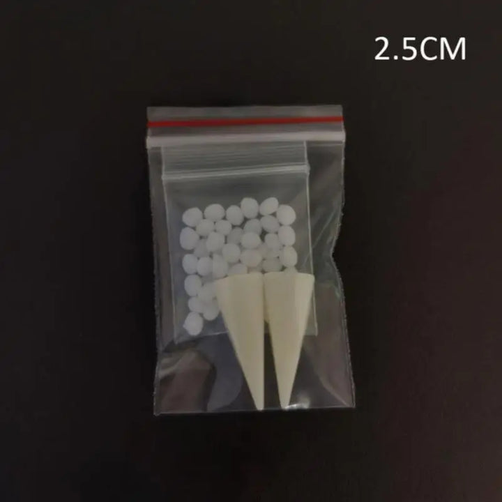 Rynx | 1 Pair Halloween Vampire Fangs Prosthetics Party Costume DIY Cosplay Props Decoration Artificial Teeth Resin Fangs with Strong Adhesive