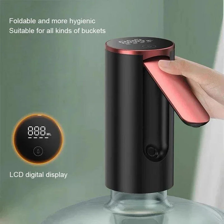Lisslune | Smart Foldable Electric Water Dispenser - Portable Touch-Controlled Rechargeable Bottle Pump