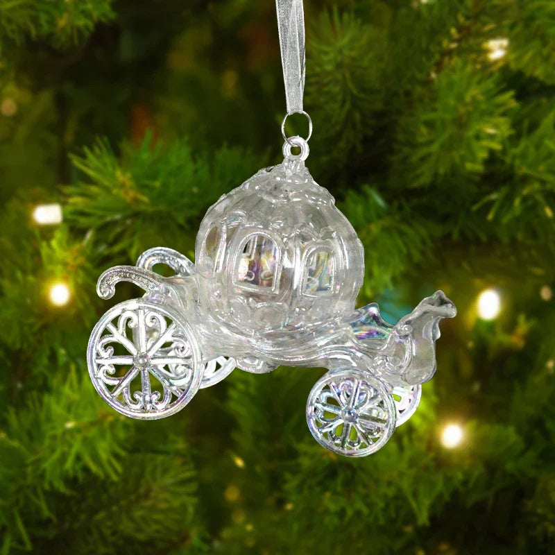 Rynx Christmas Tree Transparent Snowflake Hanging Ornaments Acrylic Pendants 2024 Christmas Decoration for Home Navidad Gifts New Year