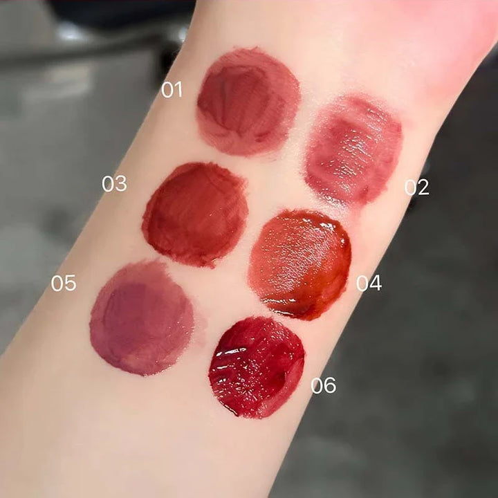 Lisslune | Ice Jelly Glossy Lip Glaze Feuchtigkeitsspendender Glas Lippen Wasser Licht Lippenstift Rose Beere Glasiert Spiegel Lippen Glanz Langanhaltendes Make-up