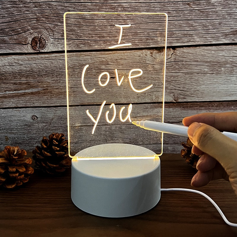 Lisslune | Creative Note Board Led Table Lamp
