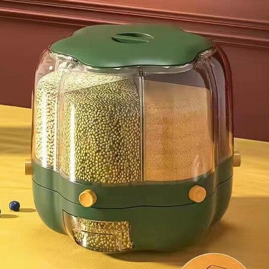 Lisslune | Innovative Rotating Grain Storage Container - Seamless Kitchen Organization Solution