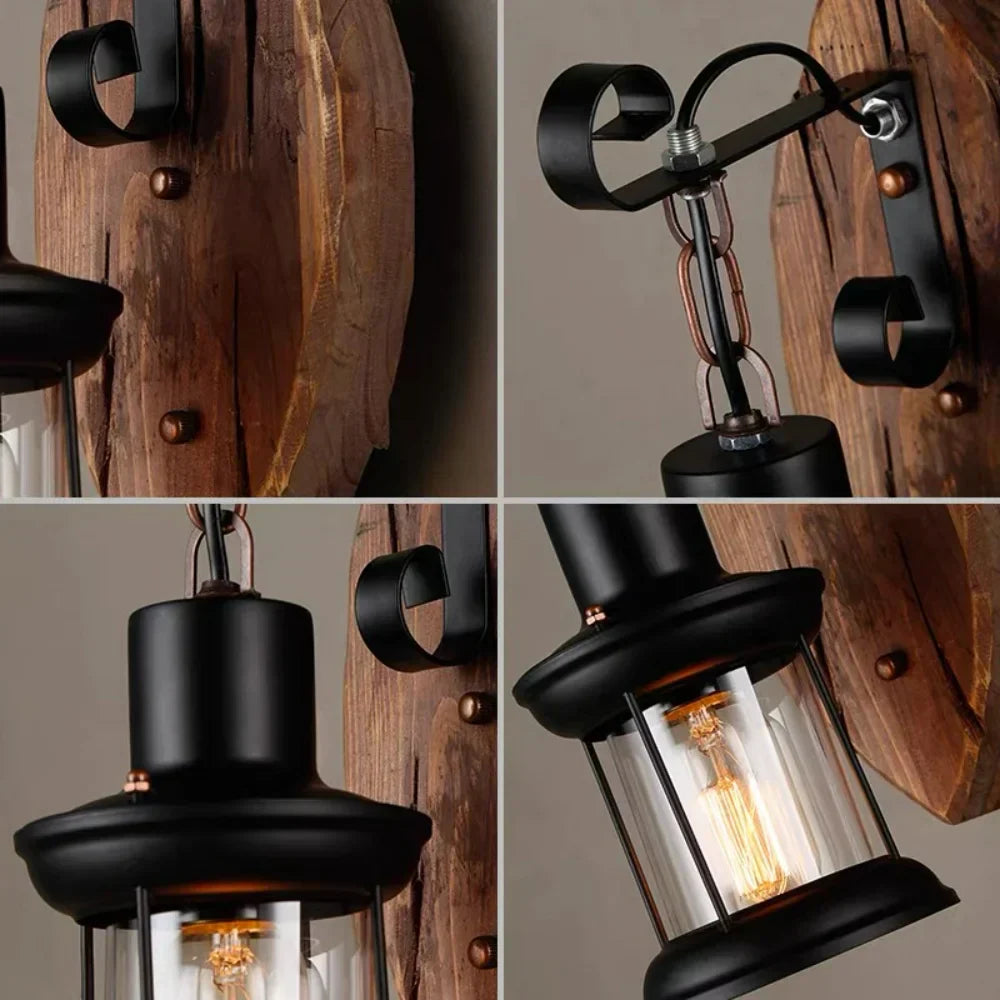 Lisslune | Retro Lantern Lamp Industrial Lantern Wall Light