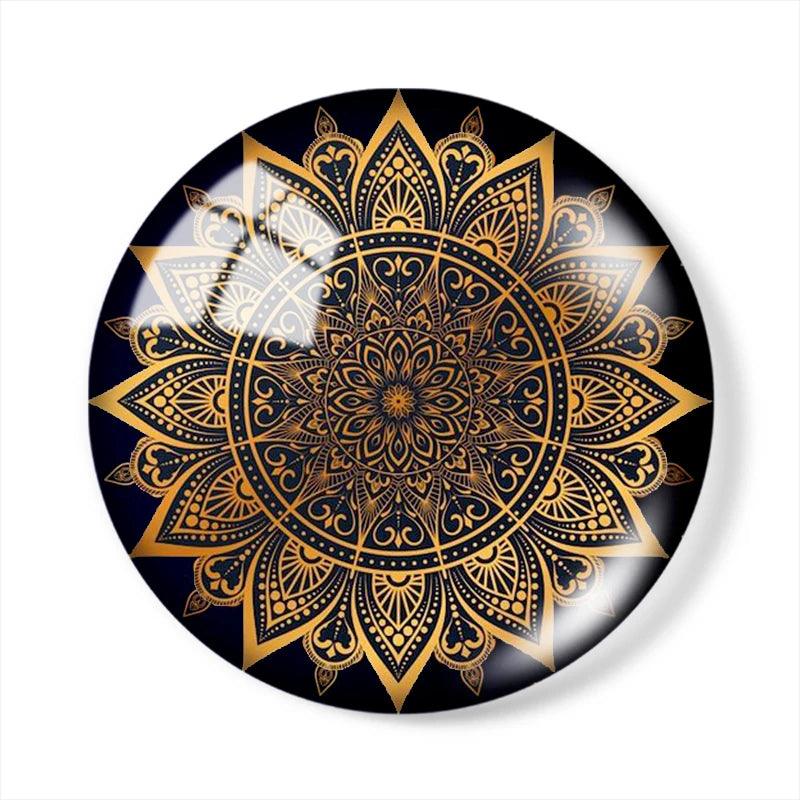 Lisslune | Luxurious Golden Glass Cabochon Set - 10 Pieces for Impressive Jewelry Creations
