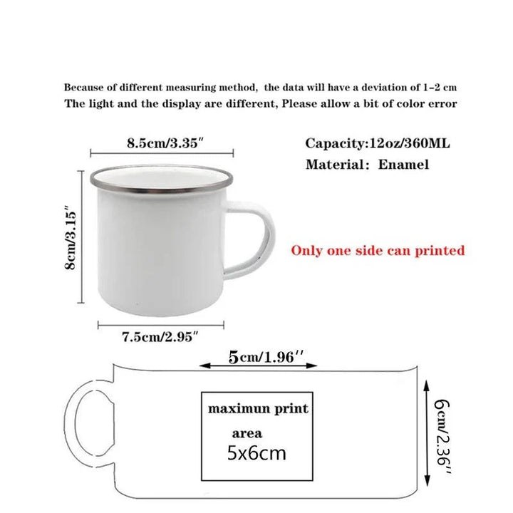 Lisslune | Nature's Adventure Enamel Mug: The Essential Companion for Outdoor Enthusiasts