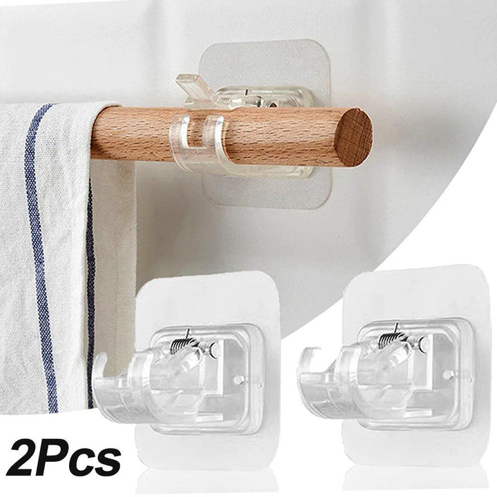 Lisslune | Robust waterproof curtain rod brackets with easy peel-and-stick installation