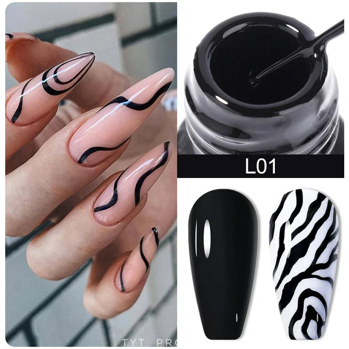 Rynx | 5ML Silver Metallic Painter Liner Gel Nail Polish Super Bright Mirror Drawing Gel Semi Permanent Line French Nail Art