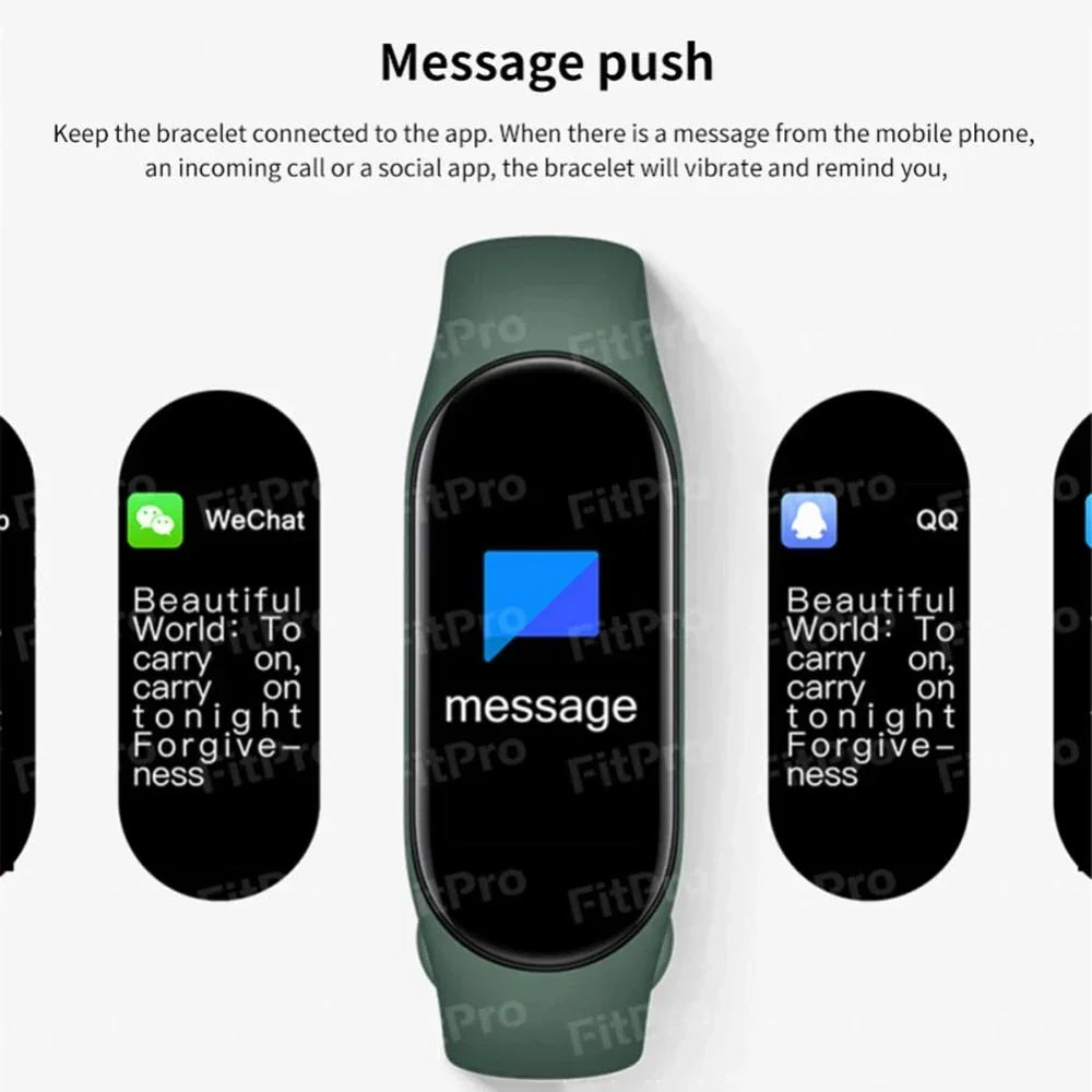 Lisslune | M7 Smart Watch Men Women Smartband Heart Rate Smartwatch Fitness Tracker Blood Pressure Sport Smart Bracelet for xiaomi iPhone